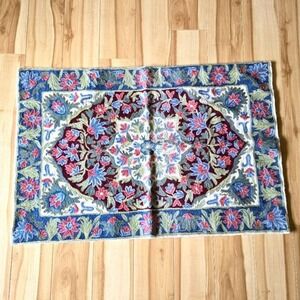 Afghanistan rug 2x3 Bright bold colors Table Runner Prayer Rug Placemat